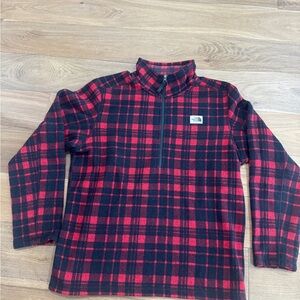 The North Face Red and Black Checkered Fleece